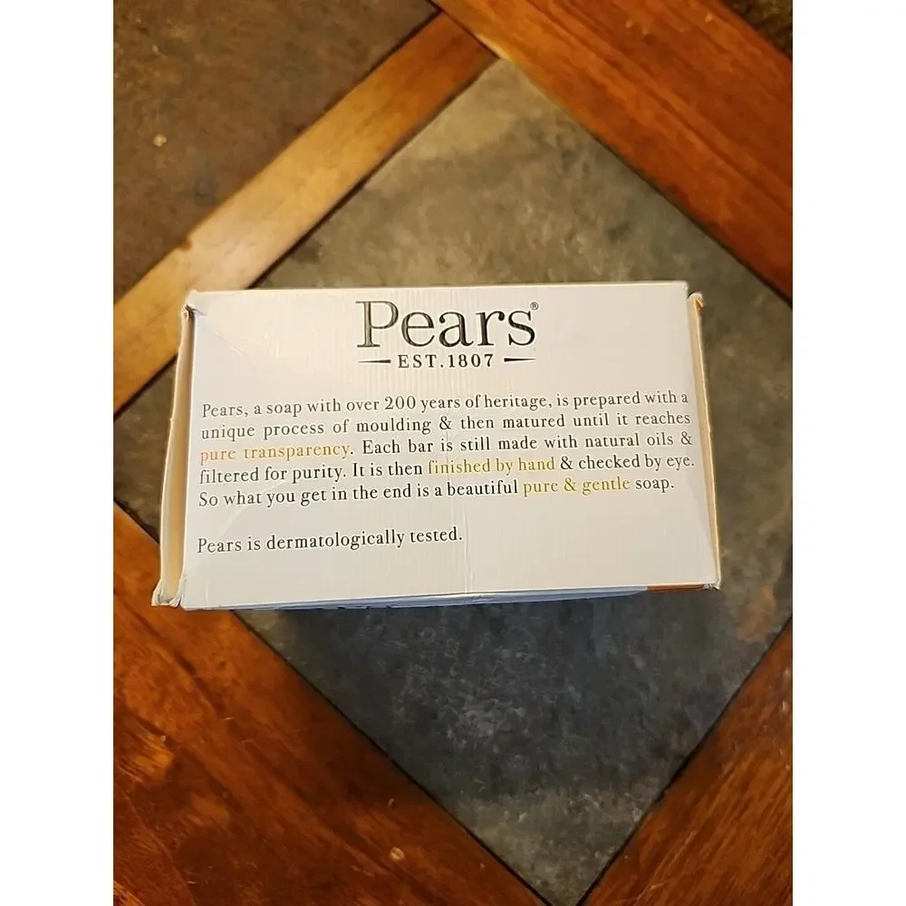 Pears Transparent Bar Soap Pure & Gentle with Natural Oils 4 x 100g